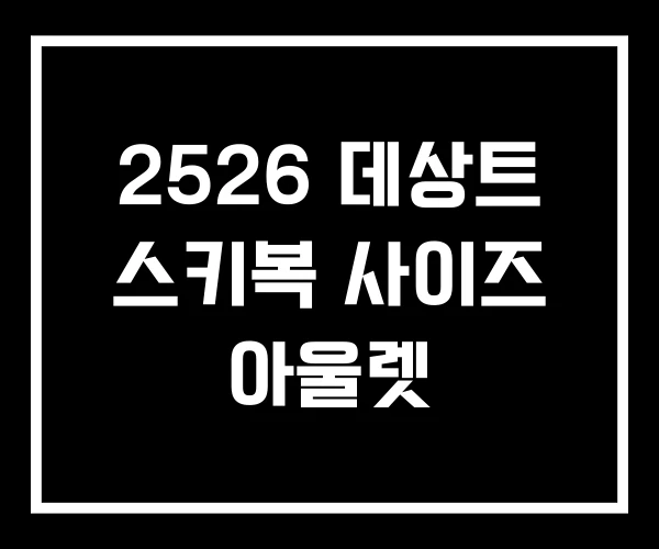 2526 데상트 스키복 사이즈 아울렛 2526 데상트 스키복 사이즈 아울렛