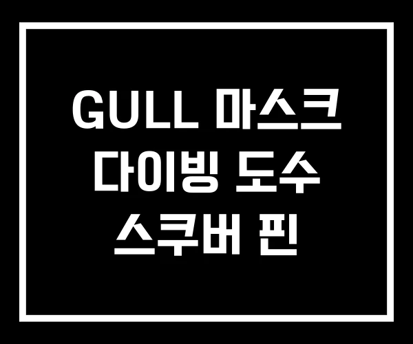 GULL 마스크 다이빙 도수 스쿠버 핀