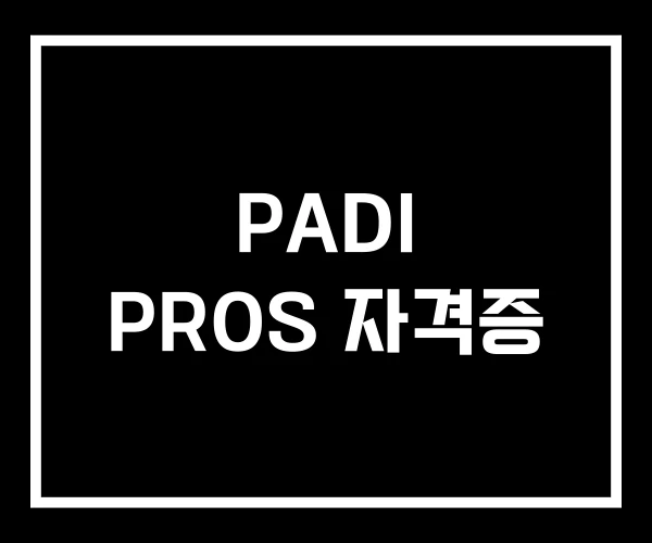 PADI PROS 자격증 PADI PROS 자격증