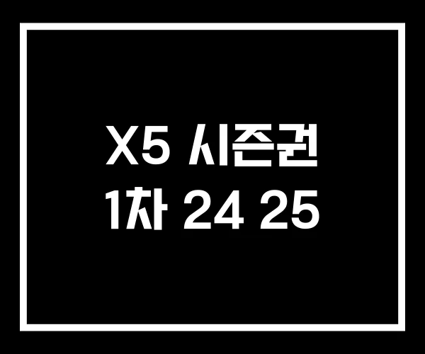 X5 시즌권 1차 24 25