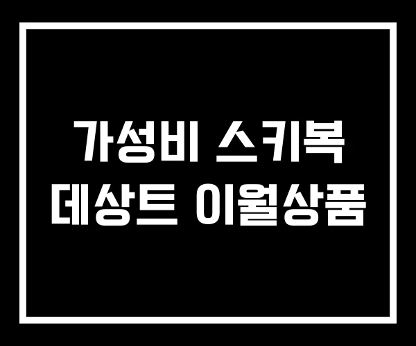 가성비 스키복 데상트 이월상품