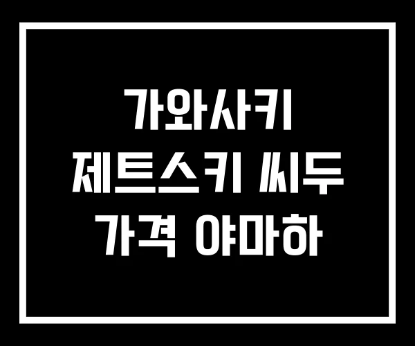 가와사키 제트스키 씨두 가격 야마하