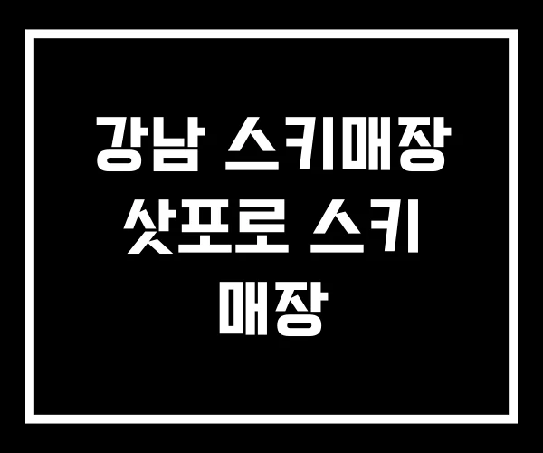 강남 스키매장 삿포로 스키 매장