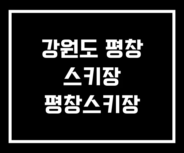 강원도 평창 스키장 평창스키장 강원도 평창 스키장 평창스키장