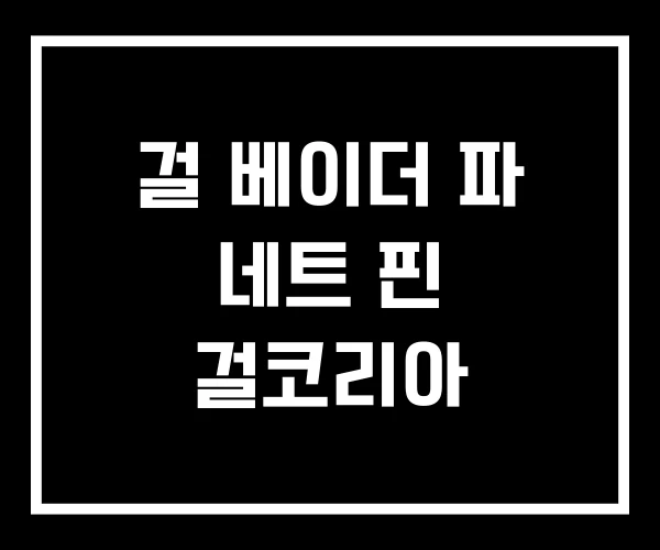 걸 베이더 파 네트 핀 걸코리아