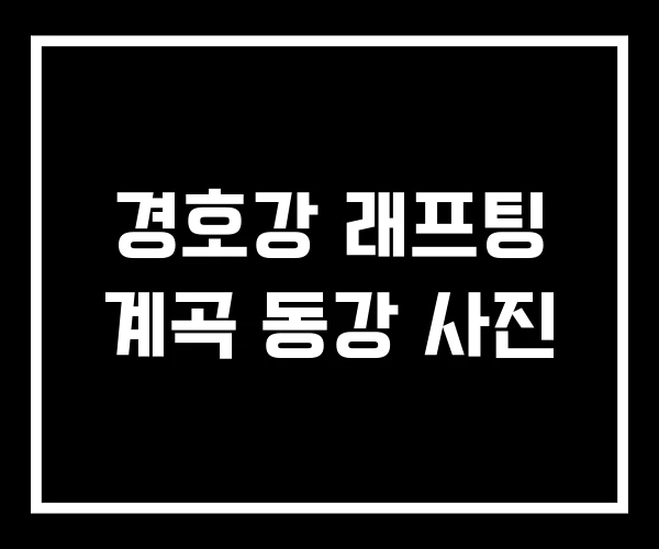 경호강 래프팅 계곡 동강 사진