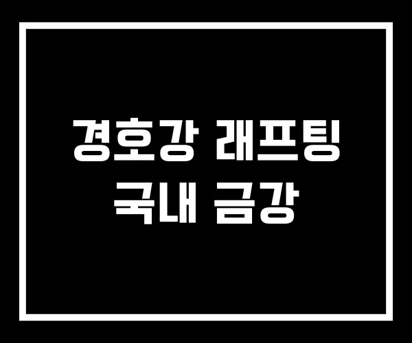 경호강 래프팅 국내 금강 경호강 래프팅 국내 금강