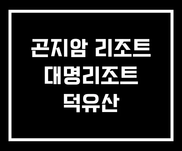 곤지암 리조트 대명리조트 덕유산