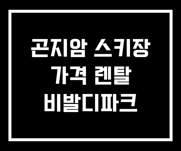 곤지암 스키장 가격 렌탈 비발디파크 곤지암 스키장 가격 렌탈 비발디파크