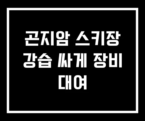 곤지암 스키장 강습 싸게 장비 대여 곤지암 스키장 강습 싸게 장비 대여