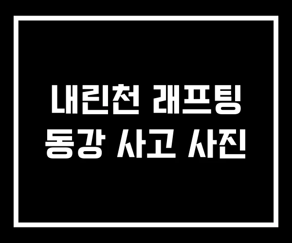 내린천 래프팅 동강 사고 사진