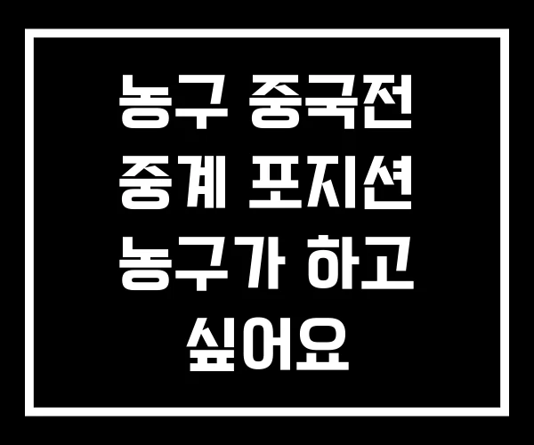 농구 중국전 중계 포지션 농구가 하고 싶어요