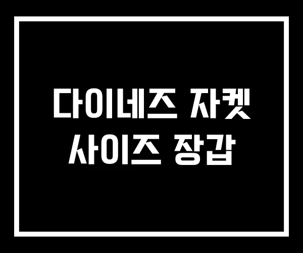 다이네즈 자켓 사이즈 장갑 다이네즈 자켓 사이즈 장갑