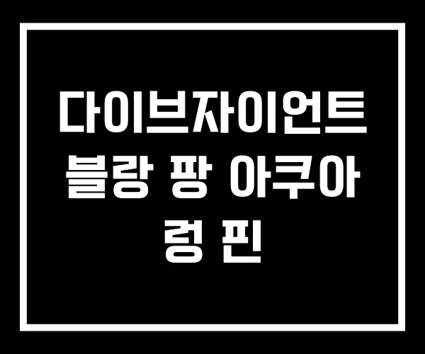 다이브자이언트 블랑 팡 아쿠아 렁 핀