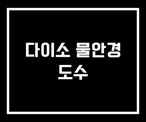 다이소 물안경 도수 다이소 물안경 도수