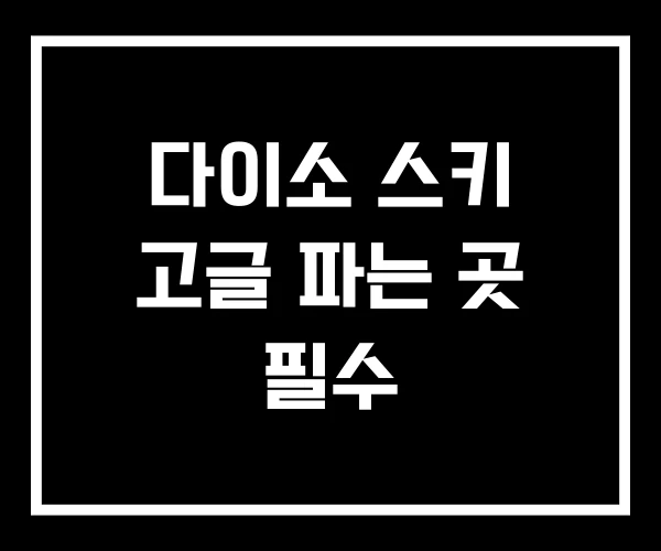 다이소 스키 고글 파는 곳 필수 다이소 스키 고글 파는 곳 필수