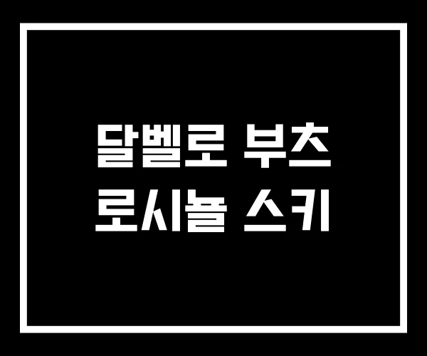 달벨로 부츠 로시뇰 스키