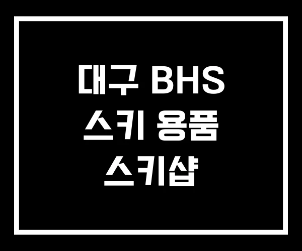 대구 BHS 스키 용품 스키샵