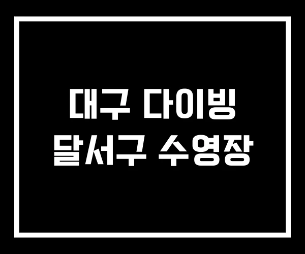 대구 다이빙 달서구 수영장 대구 다이빙 달서구 수영장