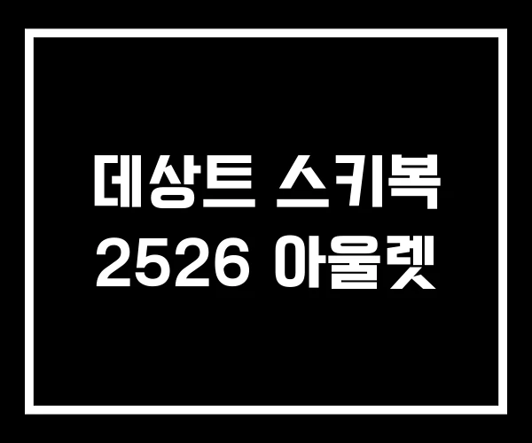 데상트 스키복 2526 아울렛