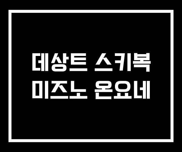 데상트 스키복 미즈노 온요네