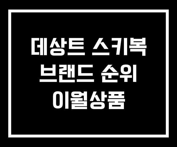 데상트 스키복 브랜드 순위 이월상품