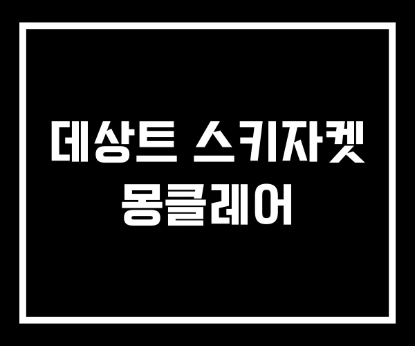 데상트 스키자켓 몽클레어 데상트 스키자켓 몽클레어