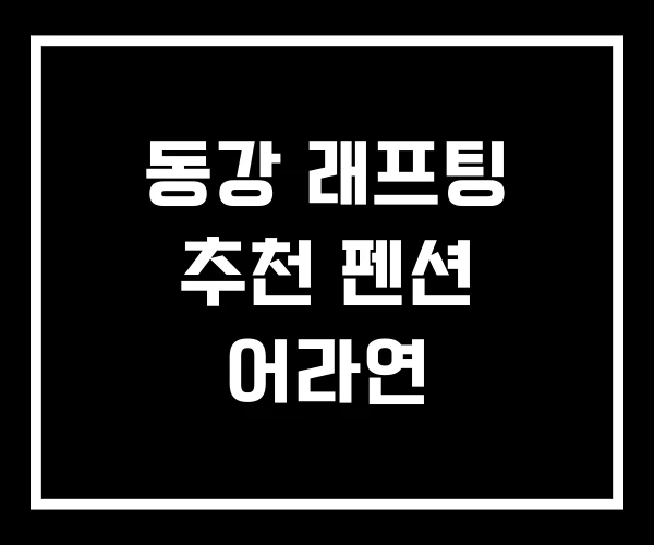 동강 래프팅 추천 펜션 어라연 동강 래프팅 추천 펜션 어라연