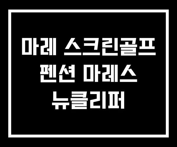 마레 스크린골프 펜션 마레스 뉴클리퍼