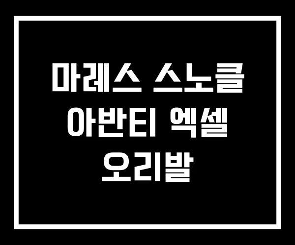 마레스 스노클 아반티 엑셀 오리발