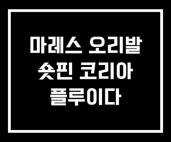 마레스 오리발 숏핀 코리아 플루이다