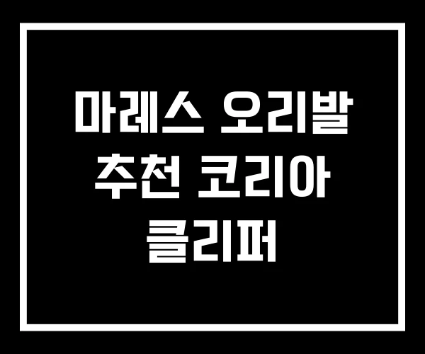 마레스 오리발 추천 코리아 클리퍼