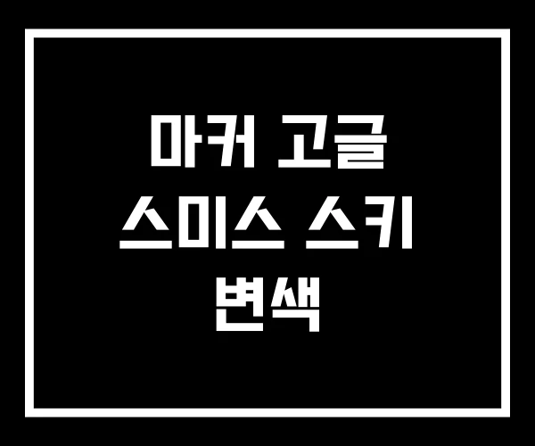 마커 고글 스미스 스키 변색