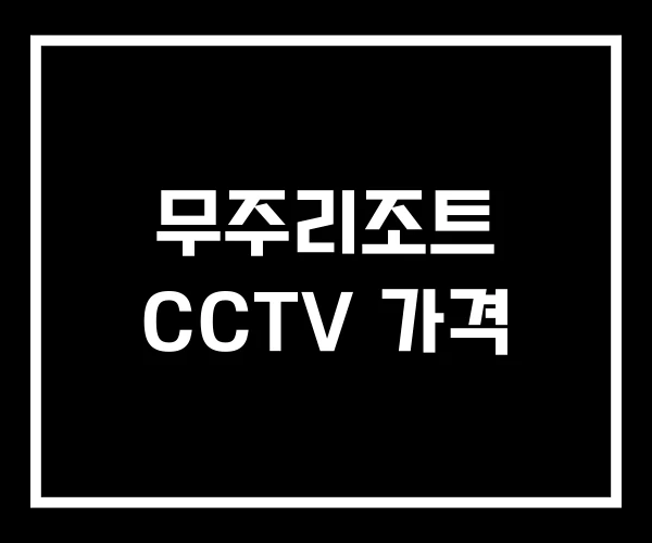 무주리조트 CCTV 가격