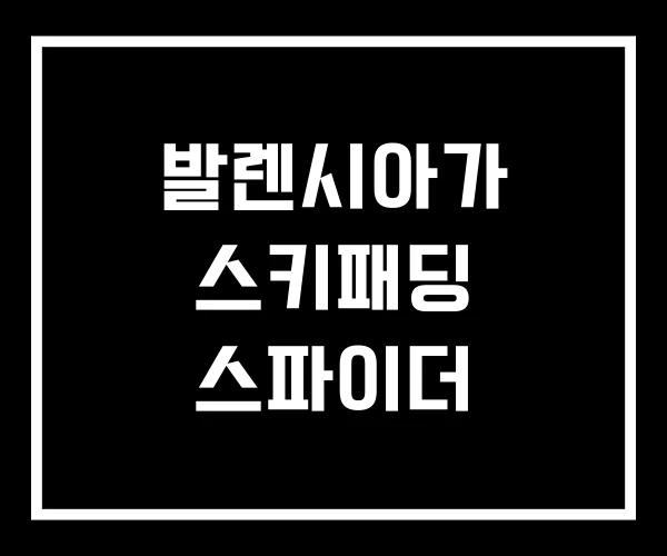 발렌시아가 스키패딩 스파이더