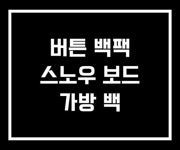 버튼 백팩 스노우 보드 가방 백