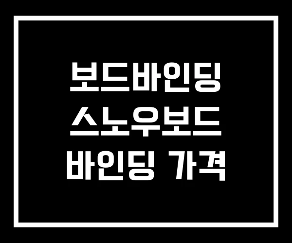 보드바인딩 스노우보드 바인딩 가격