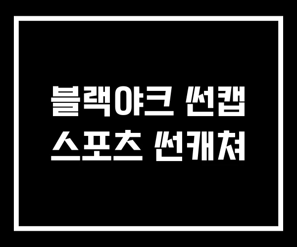 블랙야크 썬캡 스포츠 썬캐쳐