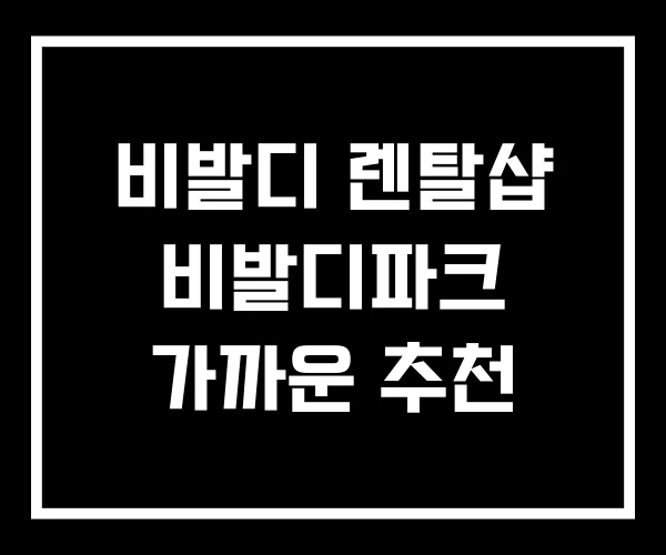 비발디 렌탈샵 비발디파크 가까운 추천
