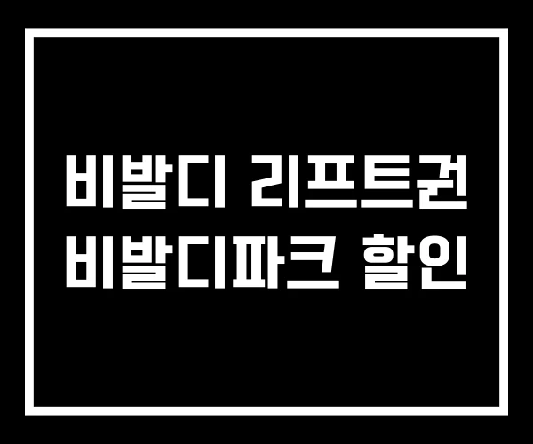 비발디 리프트권 비발디파크 할인