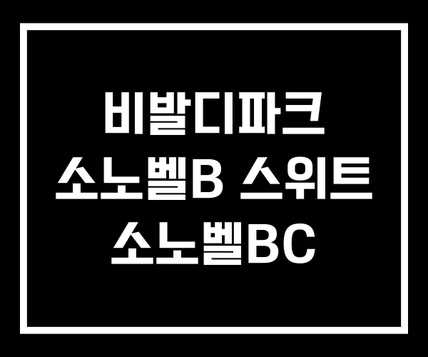 비발디파크 소노벨B 스위트 소노벨BC