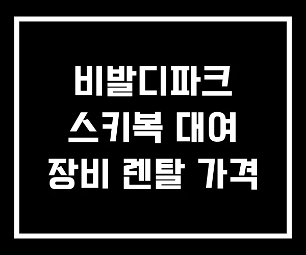 비발디파크 스키복 대여 장비 렌탈 가격 비발디파크 스키복 대여 장비 렌탈 가격