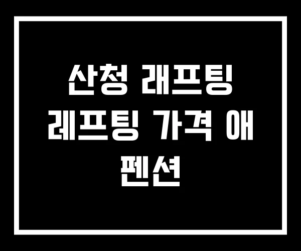 산청 래프팅 레프팅 가격 애 펜션
