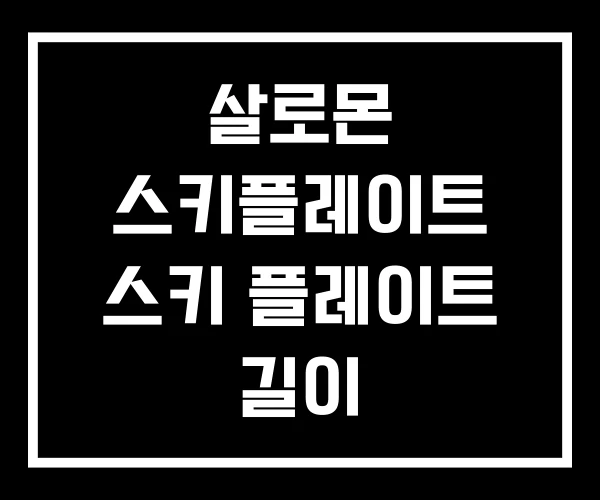 살로몬 스키플레이트 스키 플레이트 길이