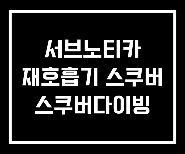 서브노티카 재호흡기 스쿠버 스쿠버다이빙 서브노티카 재호흡기 스쿠버 스쿠버다이빙