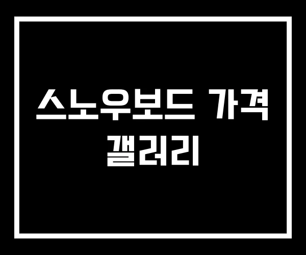 스노우보드 가격 갤러리
