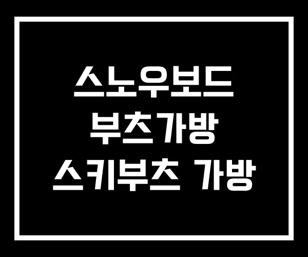 스노우보드 부츠가방 스키부츠 가방