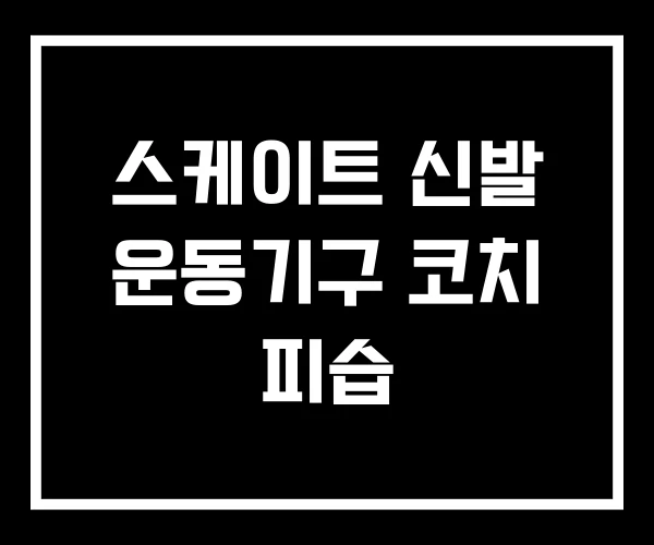 스케이트 신발 운동기구 코치 피습