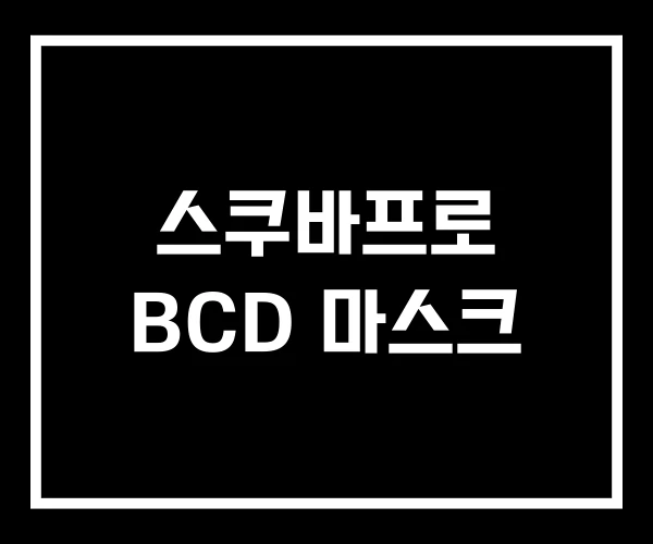 스쿠바프로 BCD 마스크