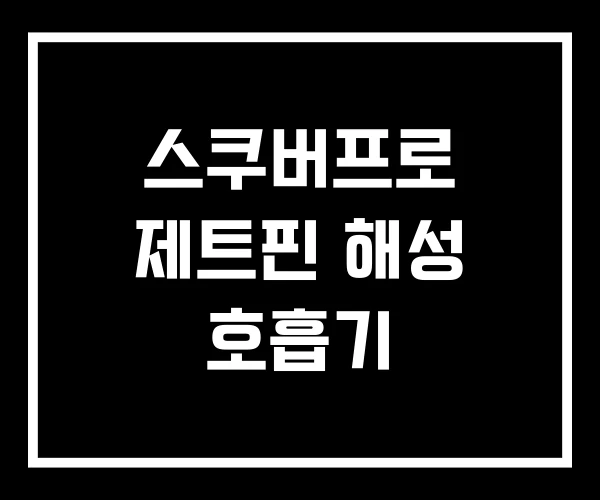 스쿠버프로 제트핀 해성 호흡기